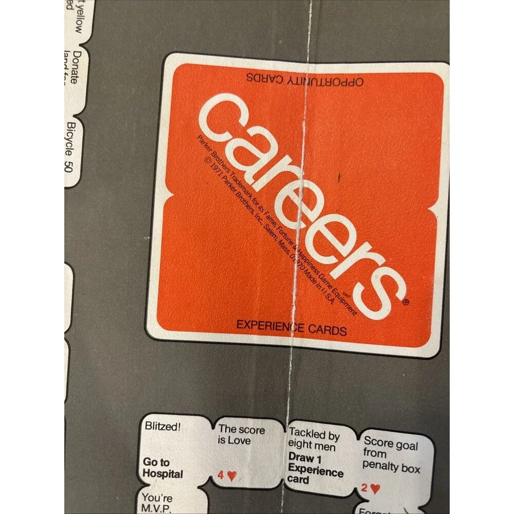 VINTAGE Careers Board Game Parker Brothers 1971 Educational